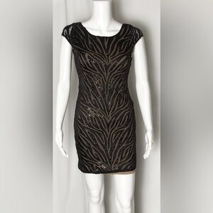 Bailey 44 Black Sequin Bodycon Mini Dress XS